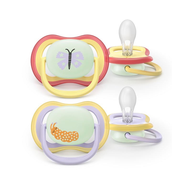 Philips Avent Pacifier Ultra Air Nighttime Girl 0-6 months 2Pk at Baby City