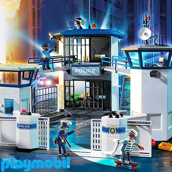 Playmobil City Action Police With Horse And Trailer Building Set