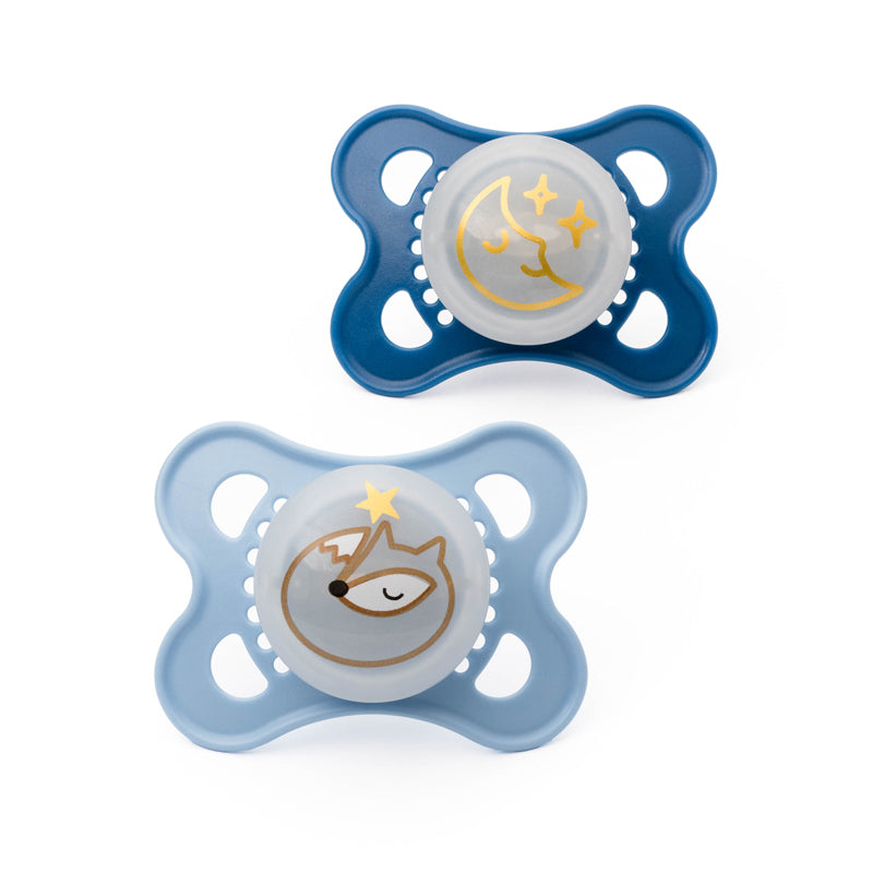 MAM Night Soother Blue 0-6m 2Pk