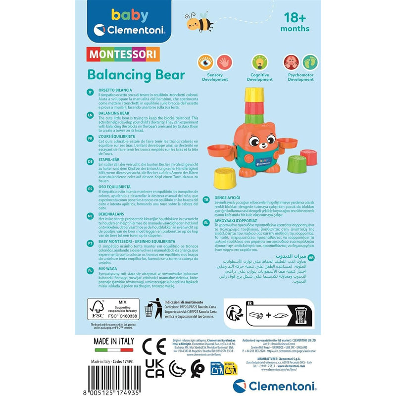 Clementoni Montessori Balancing Bear l Baby City UK Retailer