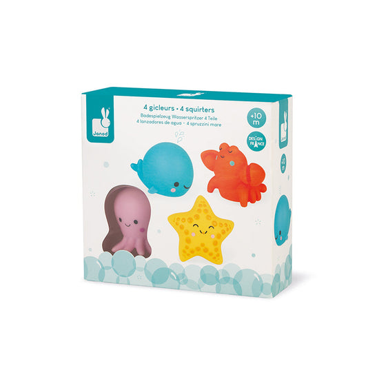 Janod Sea Creatures Squirters 4Pk l Baby City UK Retailer