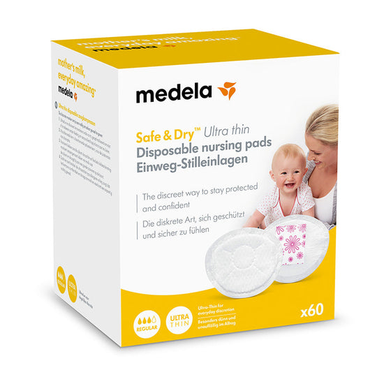 Medela Safe n Dry Ultra Thin Nursing Pads 60Pk l Baby City UK Retailer