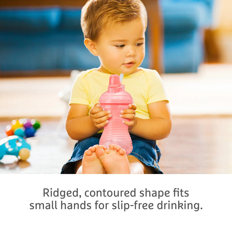 Munchkin Mighty Grip Straw Cup Pink & Green 10Oz 3pk l Baby City UK Retailer