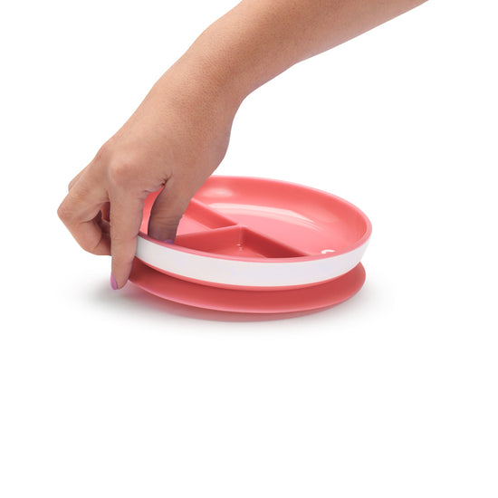 Munchkin Suction Plate Pink 2Pk l Baby City UK Retailer