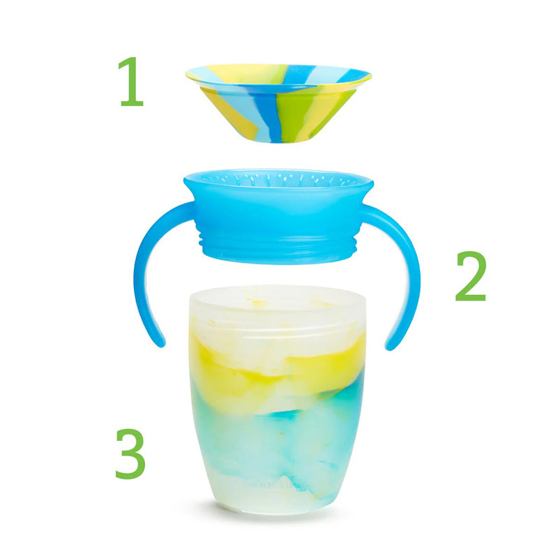 Munchkin Tropical Trainer Cup Yellow/Blue 7Oz 2Pk l Baby City UK Retailer