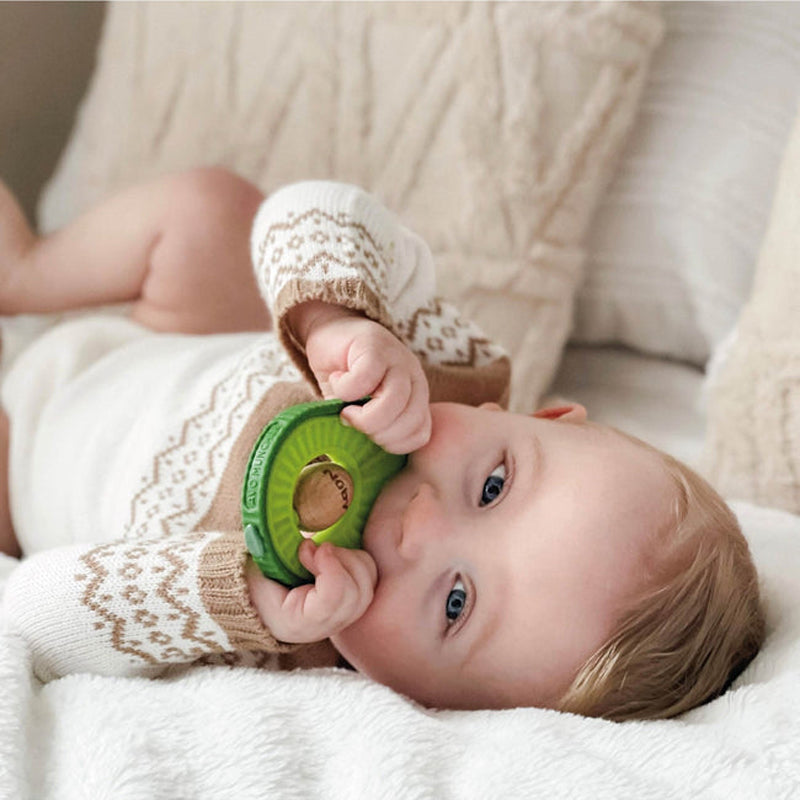 Nuby Avocado Silicone Teether l Baby City UK Retailer