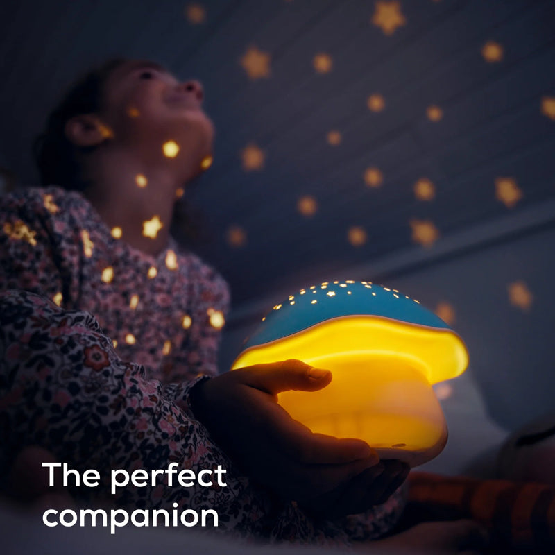 Pabobo by Angelcare Mushroom Musical Stars Projector  - Blue l Baby City UK Retailer