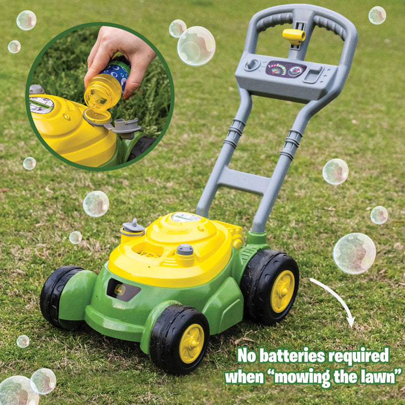 Tomy John Deere Bubble Mower with 4oz Bottle l Baby City UK Retailer
