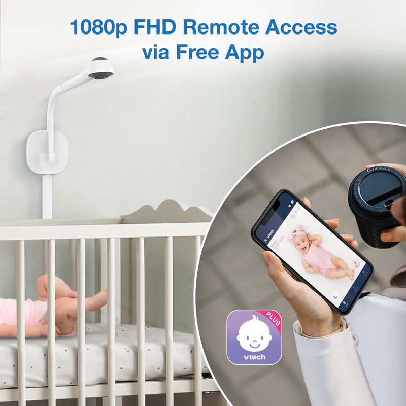 VTech 7" Over-the-Cot Smart High Definition Video Monitor l Baby City UK Retailer