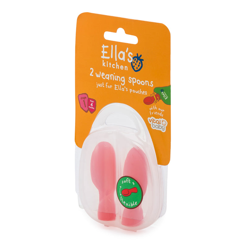 Vital Baby Ella's Kitchen Weaning Spoon Tips 2Pk l Baby City UK Retailer