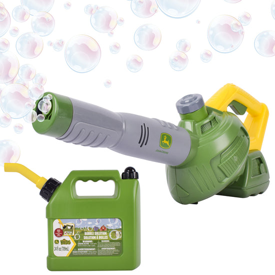 Tomy John Deere Bubble Leaf Blower & Refill Can