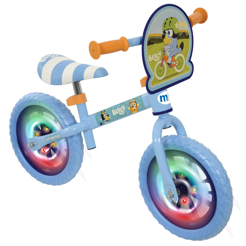 Balance Bike with Light Up Wheels 12" Bluey at The Baby City Store