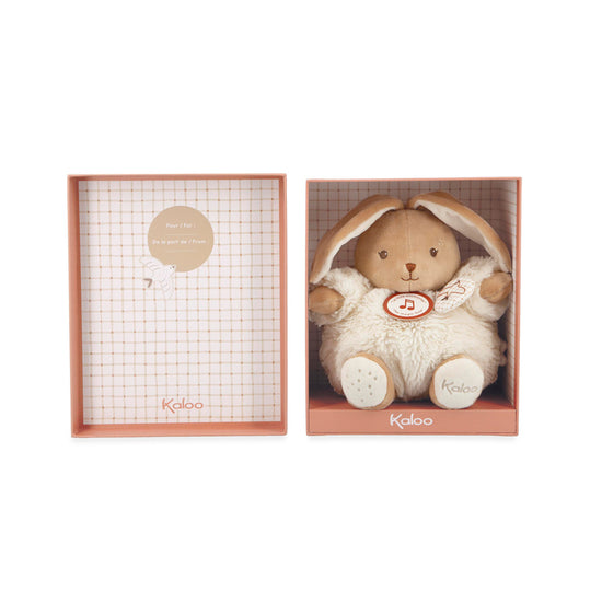 Kaloo Intemporel Chubby Rabbit Cream Musical 17cm at The Baby City Store