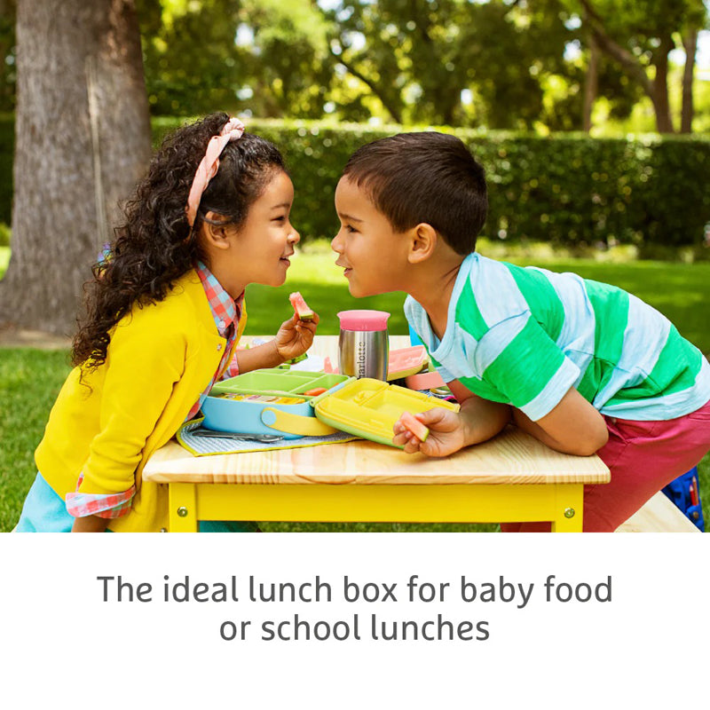 Munchkin Lunch Bento Box With Utensils Green at The Baby City Store