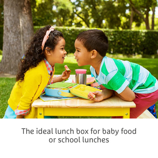 Munchkin Lunch Bento Box With Utensils Green at The Baby City Store