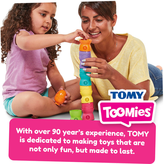 Tomy Hide & Squeak Egg Stackers at The Baby City Store