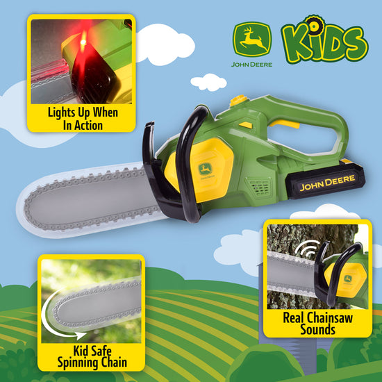 Tomy John Deere Motorised Chainsaw l Available at Baby City