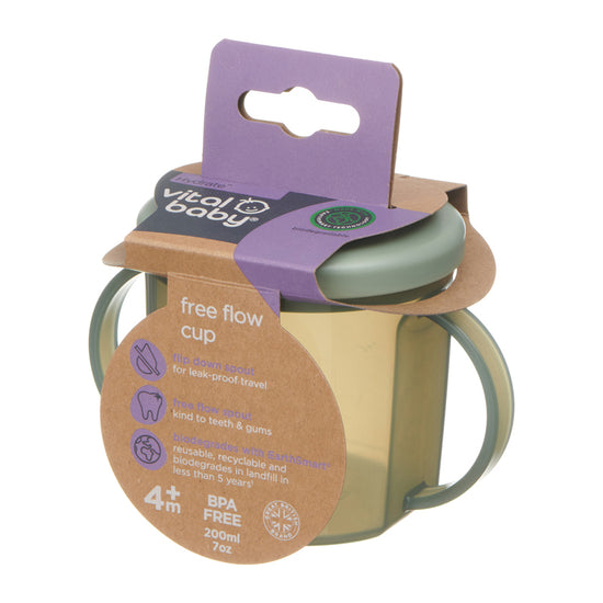 Vital Baby Hydrate Free Flow Cup Moss at The Baby City Store