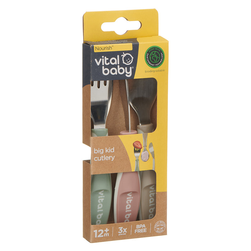 Vital Baby Nourish Big Kid Cutlery 3Pk at The Baby City Store