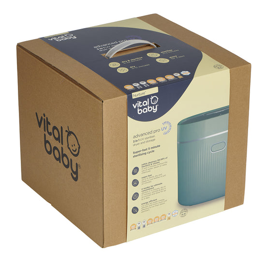 Vital Baby Nurture Advanced Pro UV Steriliser & Dryer Olive Green at Vendor Baby City