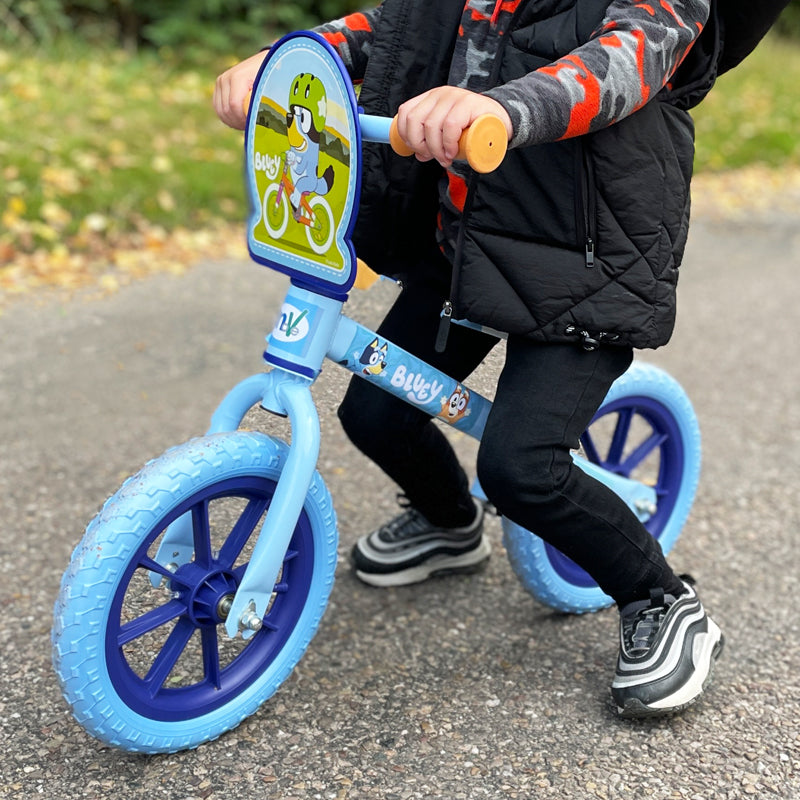 Baby City's Balance Bike with Light Up Wheels 12" Bluey