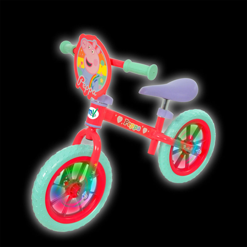 Baby City's Balance Bike with Light Up Wheels 12" Peppa Pig