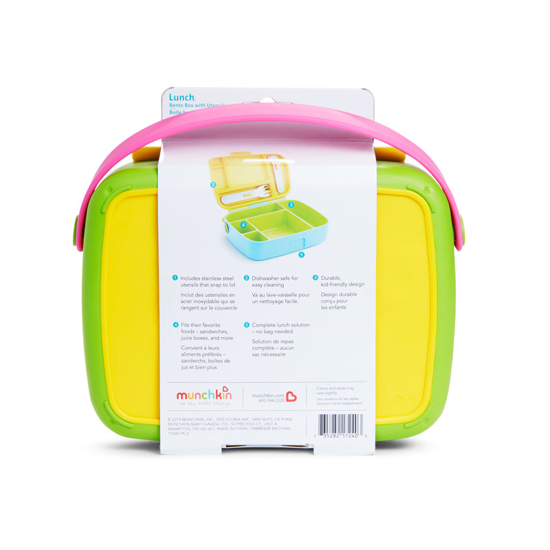 Shop Baby City's Munchkin Lunch Bento Box With Utensils Pink