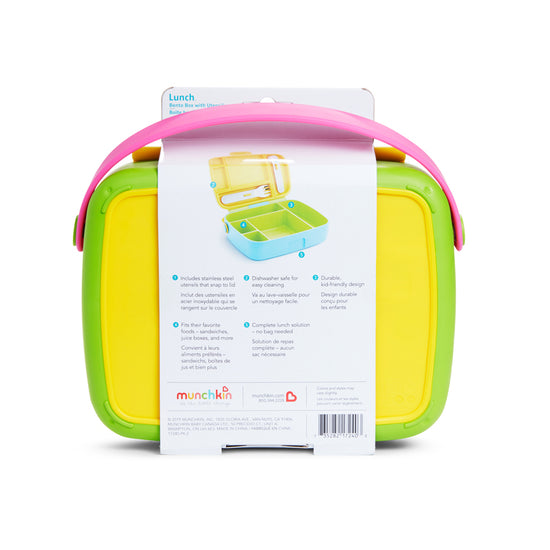 Shop Baby City's Munchkin Lunch Bento Box With Utensils Pink