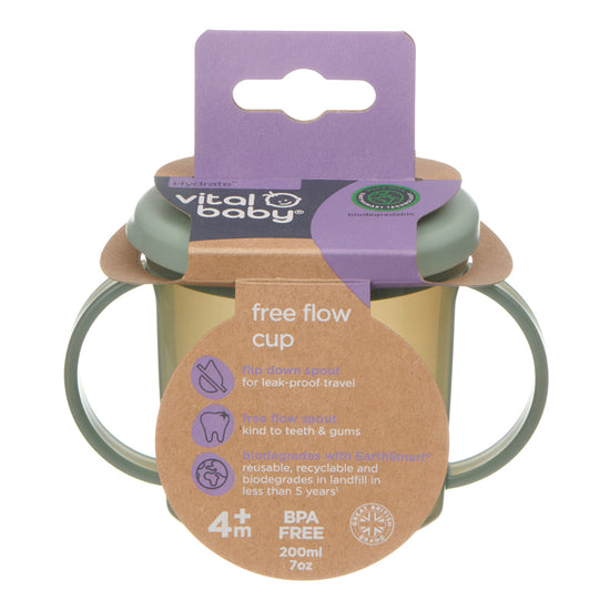 Vital Baby Hydrate Free Flow Cup Moss at Vendor Baby City