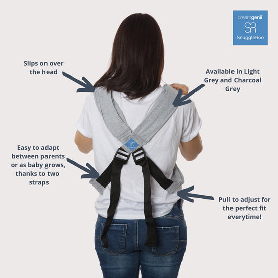 Load image into Gallery viewer, Dreamgenii SnuggleRoo Baby Carrier Light Grey

