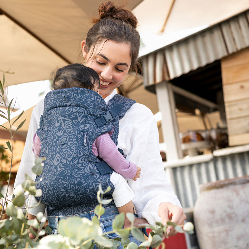 Infantino Flip 4-in-1 Convertible Baby Carrier Navy Floral at Vendor Baby City