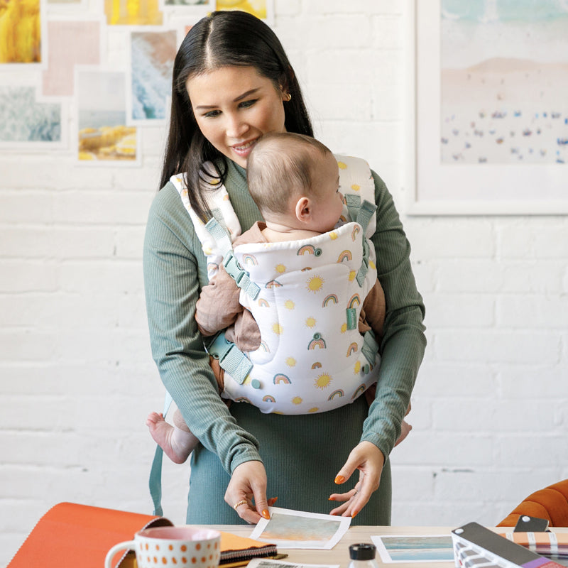 Infantino Flip Advanced 4-in-1 Convertible Baby Carrier Rainbow Print l Available at Baby City