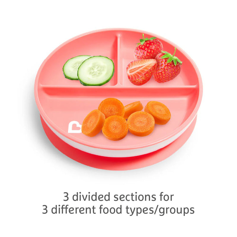 Munchkin Suction Plate Pink 2Pk at Vendor Baby City