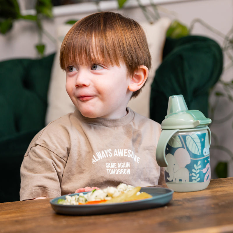 Vital Baby Hydrate Easy Sipper Glow In the Dark Jungle 350ml at The Baby City Store