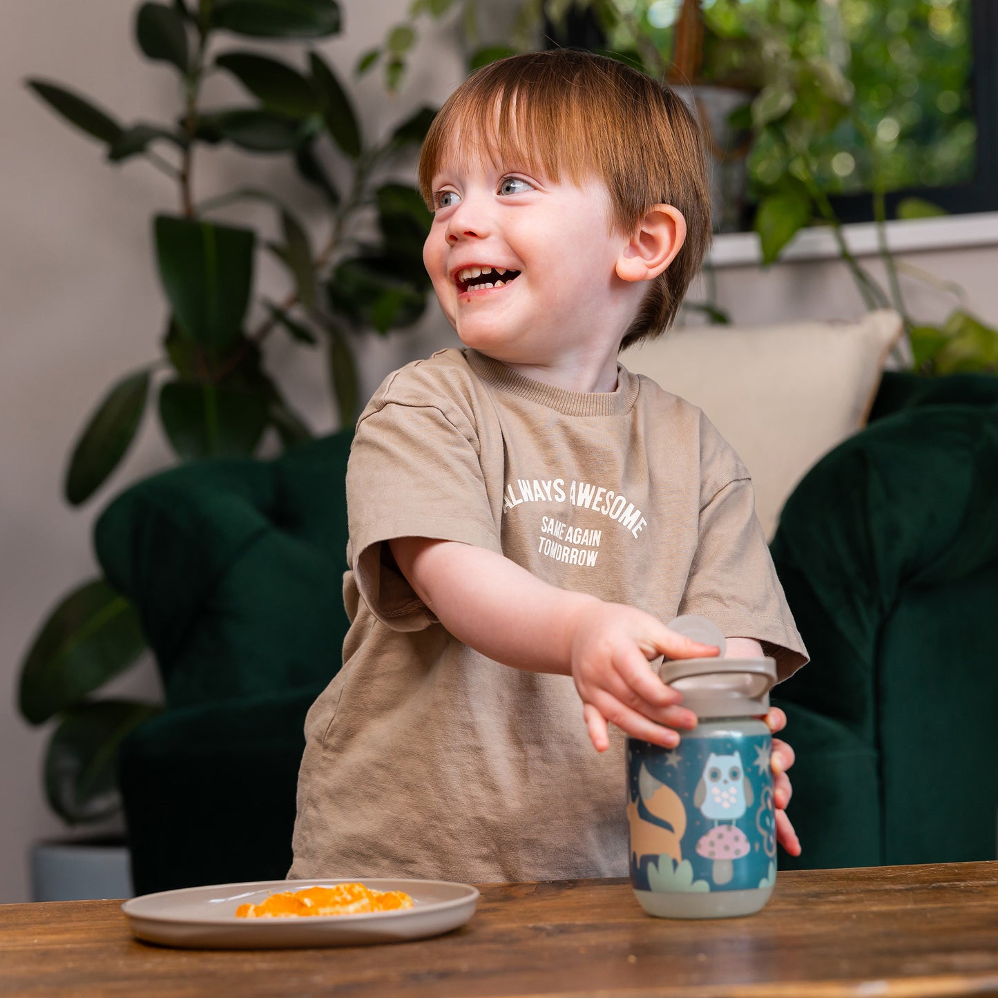 Vital Baby Hydrate Sippy Straw Glow in the Dark Woodland Glow 350ml at Vendor Baby City