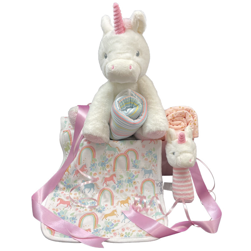 Unicorn Love Baby Girl Gift Basket
