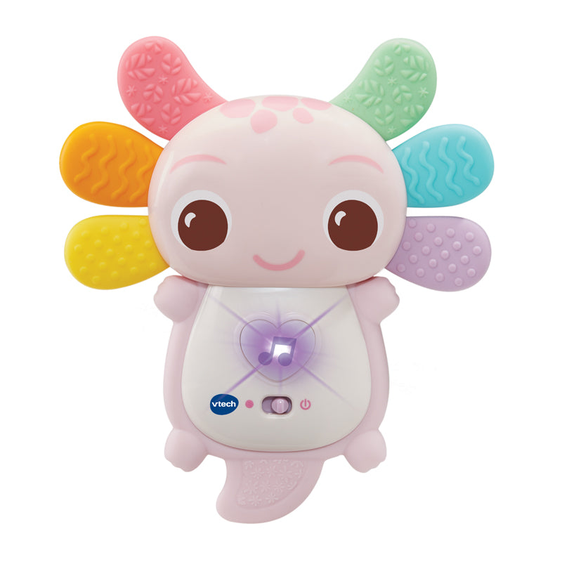 VTech Rainbow Colours Musical Axolotl Teether Pink at Baby City
