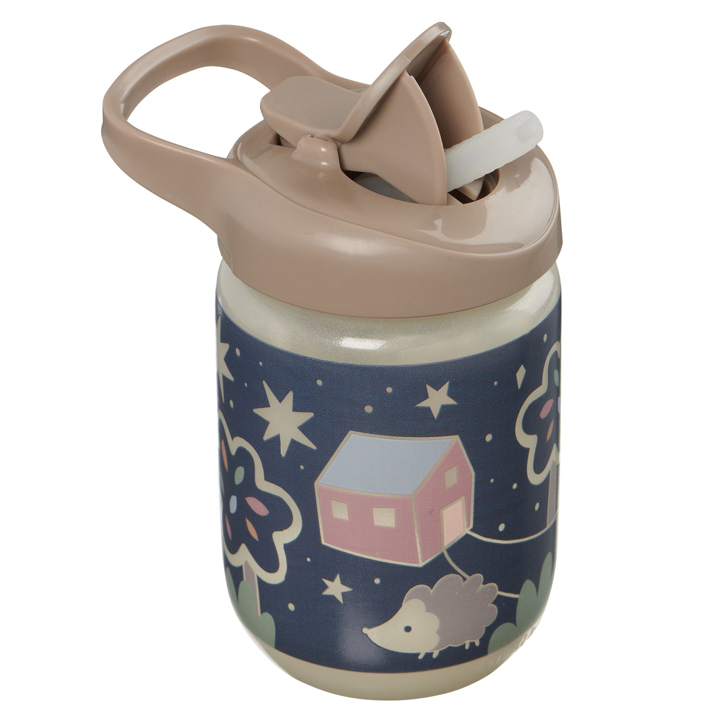 Vital Baby Hydrate Sippy Straw Glow in the Dark Woodland Glow 350ml at Baby City