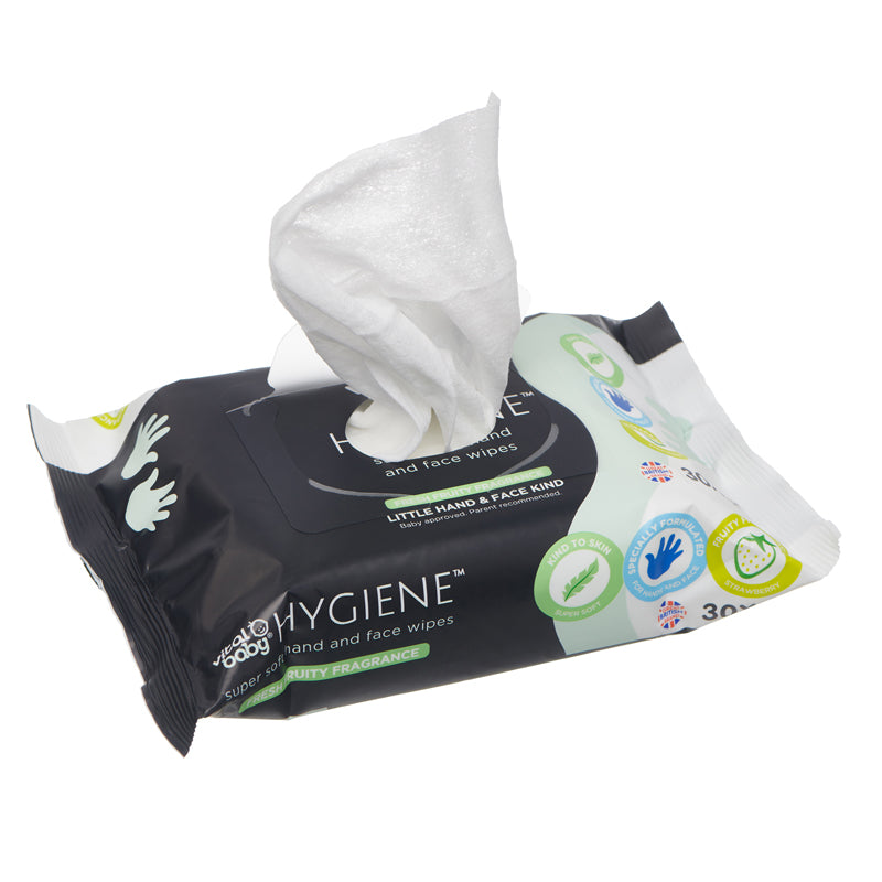 Vital Baby Hygiene Super Soft Hand & Face Wipes - Fresh Fruity Fragrance 30Pk at Baby City