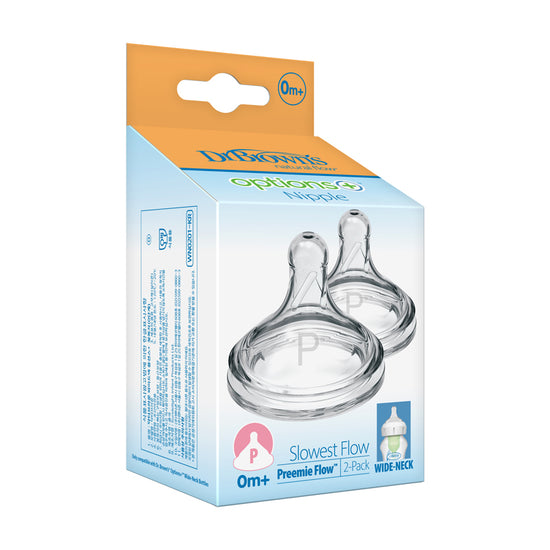 Dr Brown's Natural Flow® Options+™ Narrow Teat Preemie Flow 2Pk