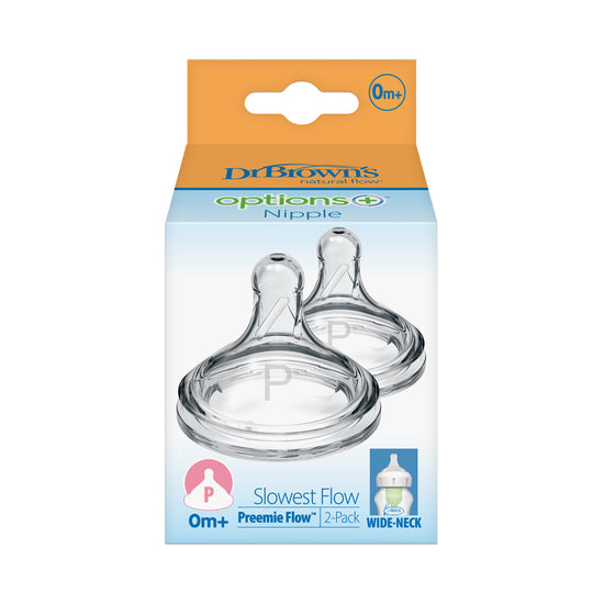 Dr Brown's Natural Flow® Options+™ Narrow Teat Preemie Flow 2Pk