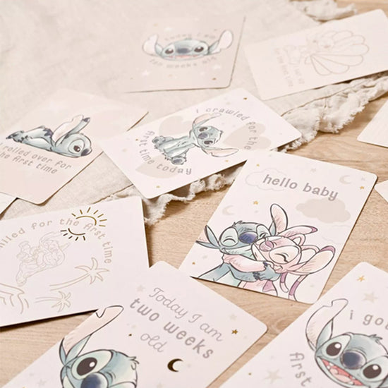 Disney Stitch Baby 24 Milestone Cards l Baby City UK Stockist