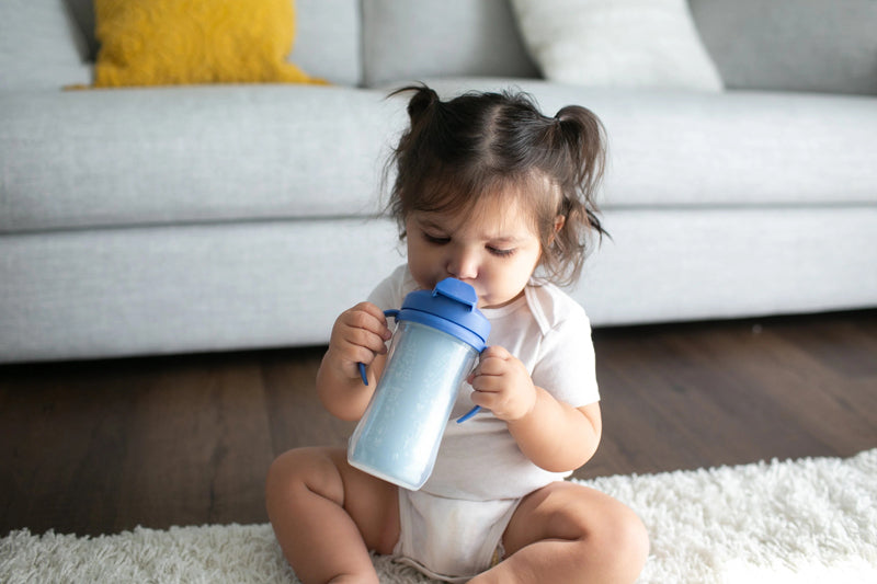 Dr Brown's Insulated Straw Cup with Handles 12m+ Blue Camping 300ml l To Buy at Baby City