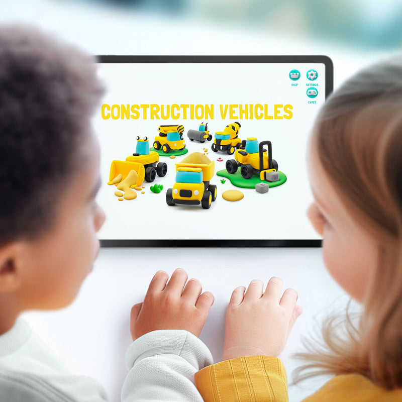 Hey Clay Construction Vehicles Large 12 Can Set l To Buy at Baby City