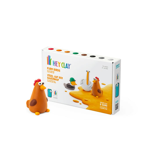 Hey Clay Farm Birds Medium Set l Baby City UK Stockist