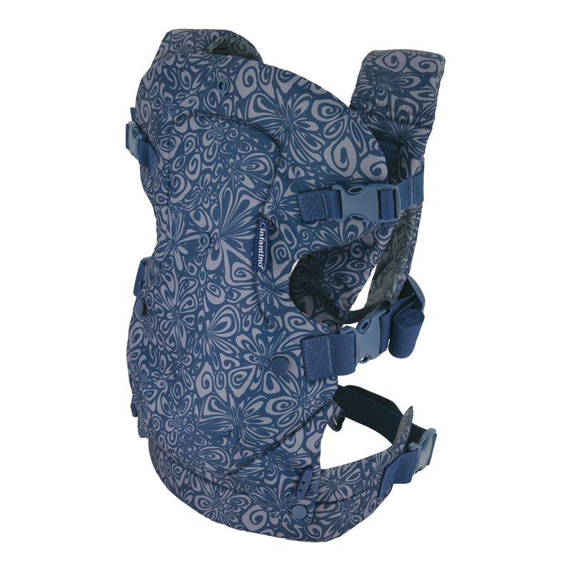 Infantino Flip 4-in-1 Convertible Baby Carrier Navy Floral l Baby City UK Stockist
