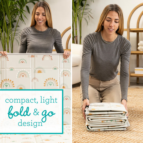 Infantino Foldable Foam Mat Cactus & Rainbow at Baby City's Shop