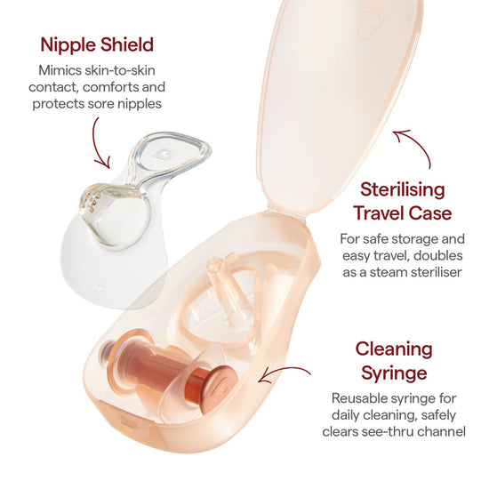 Munchkin Flow Nipple Shield 20mm + Kit l Baby City UK Stockist