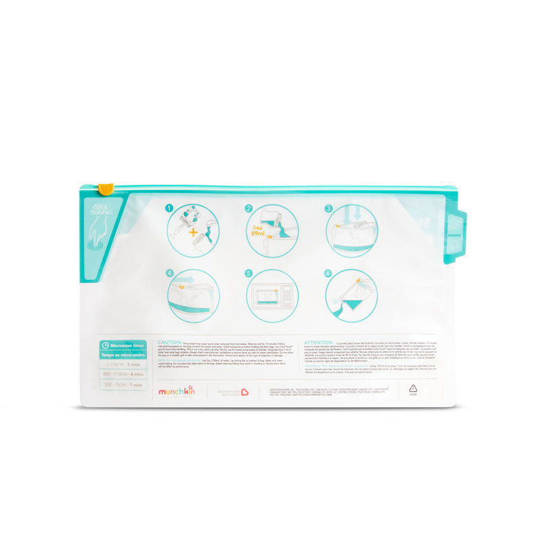 Munchkin Microwave Steriliser Bags 6Pk l Baby City UK Stockist