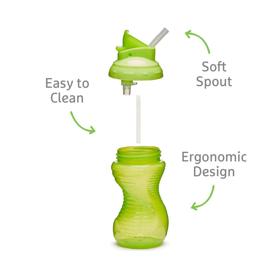 Munchkin Mighty Grip Straw Cup Pink & Green 10Oz 3pk l Baby City UK Stockist